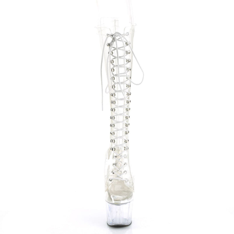 ADORE-2020C Clear/Clear Knee Boot Pleaser US Size (Women's): 5