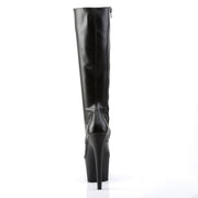 ADORE-2023 Black Stretch Faux Leather/Black Matte Knee Boot Pleaser US Size (Women's): 5