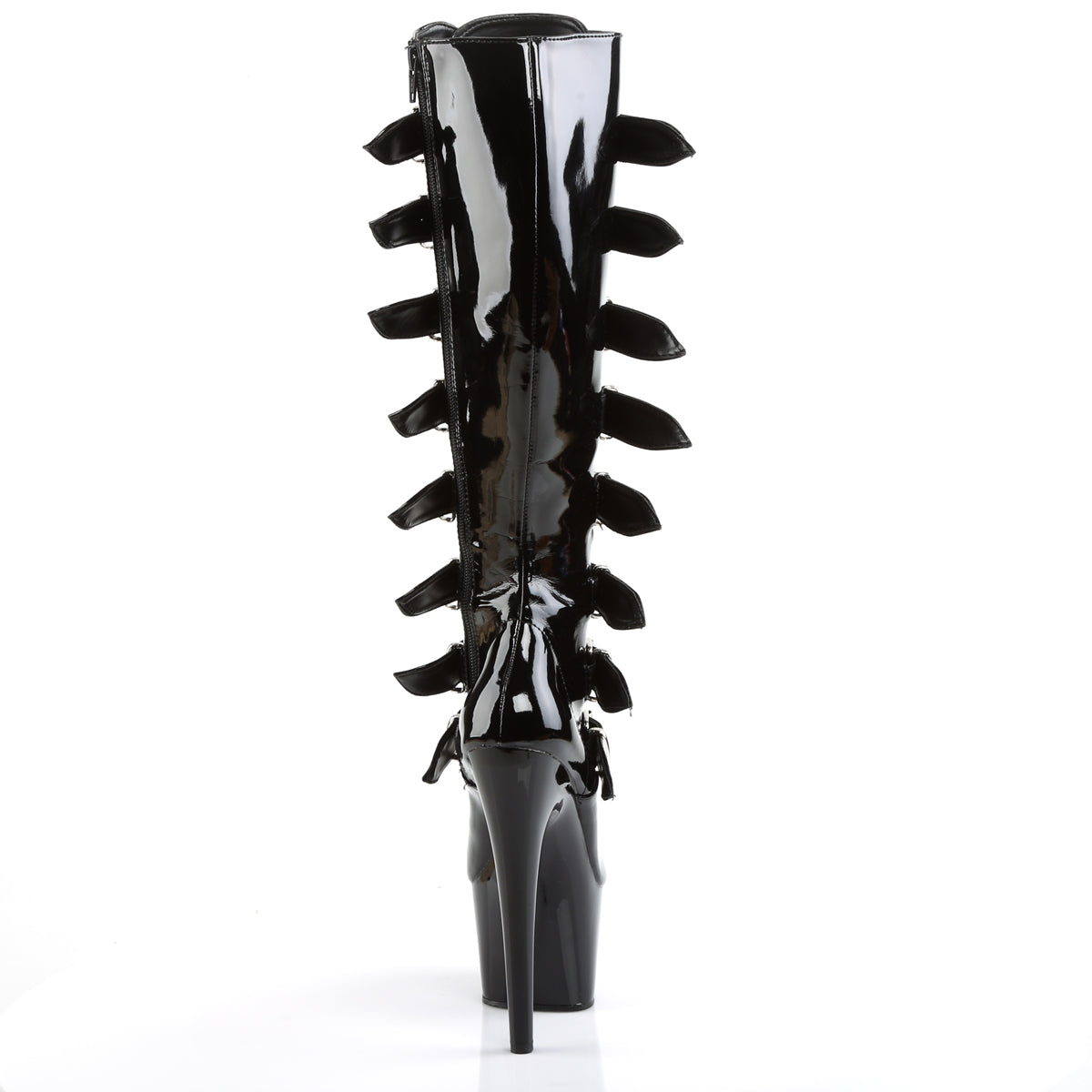 ADORE-2043 Black Patent Knee Boot Pleaser