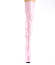 ADORE-3000HWR Baby Pink Stretch Hologram/Baby Pink Hologram Thigh Boot Pleaser US Size (Women's): 5
