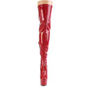 ADORE-3000HWR Red Stretch Hologram/Red Hologram Thigh Boot Pleaser US Size (Women's): 5