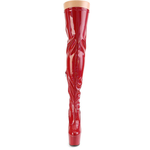 ADORE-3000HWR Red Stretch Hologram/Red Hologram Thigh Boot Pleaser US Size (Women's): 5
