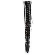 ADORE-3063 Black Stretch Patent/Black Thigh Boot Pleaser US Size (Women's): 5