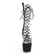 ADORE-700-60FS Clear/Black Faux Suede Mid-Calf Boot Pleaser US Size (Women's): 5