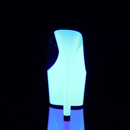 ADORE-701UV Clear/Neon White Slide Pleaser