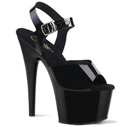 ADORE-708N Black (Jelly-Like) TPU/Black Platform Sandal Pleaser US Size (Women's): 5