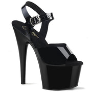 ADORE-708N Black (Jelly-Like) TPU/Black Platform Sandal Pleaser US Size (Women's): 5