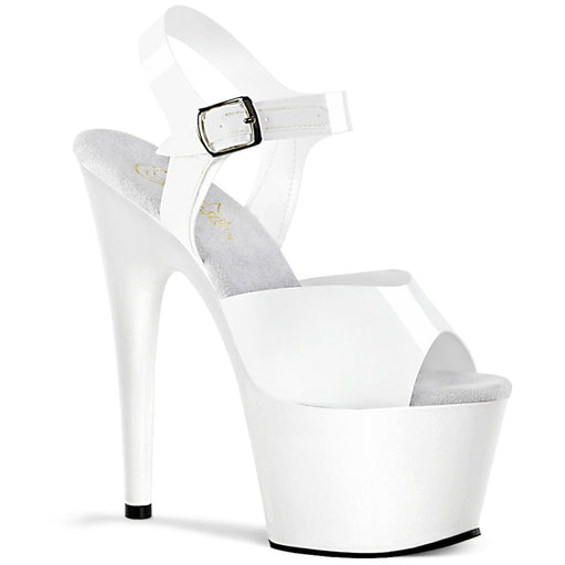 ADORE-708N White (Jelly-Like) TPU/White Platform Sandal Pleaser US Size (Women's): 5