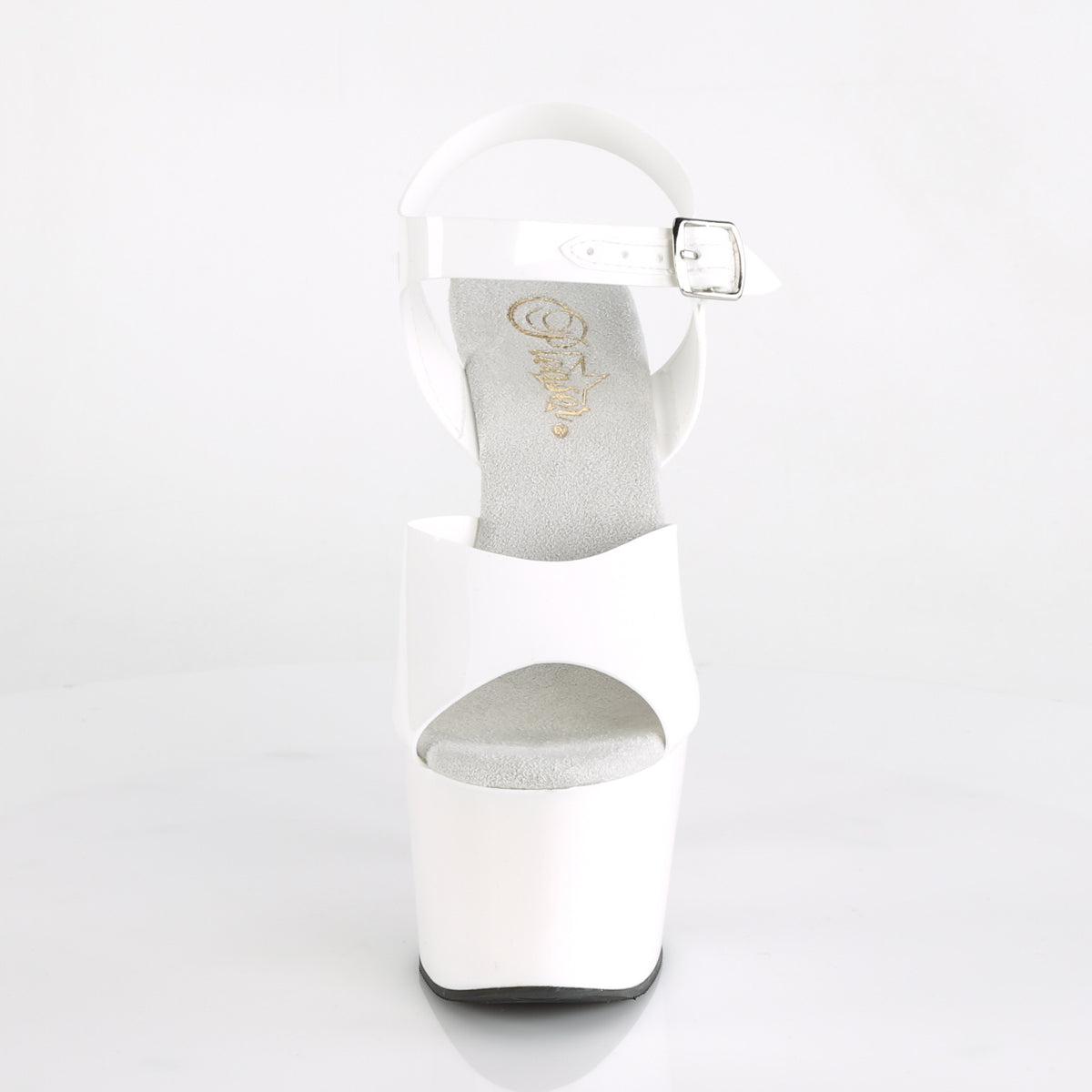 ADORE-708N White (Jelly-Like) TPU/White Platform Sandal Pleaser