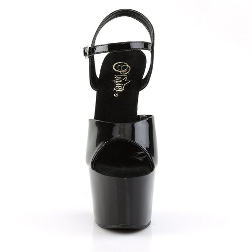 ADORE-709 Black Patent/Black Platform Sandal Pleaser US Size (Women's): 5