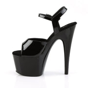 ADORE-709 Black Patent/Black Platform Sandal Pleaser US Size (Women's): 5