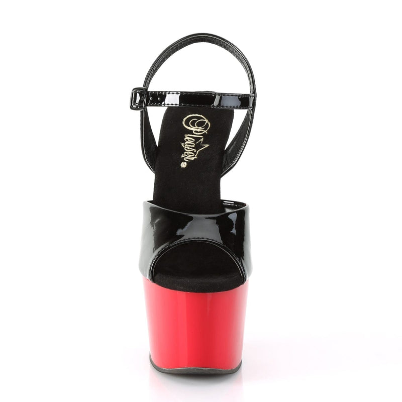 ADORE-709 Black Patent/Red Platform Sandal Pleaser US Size (Women's): 5