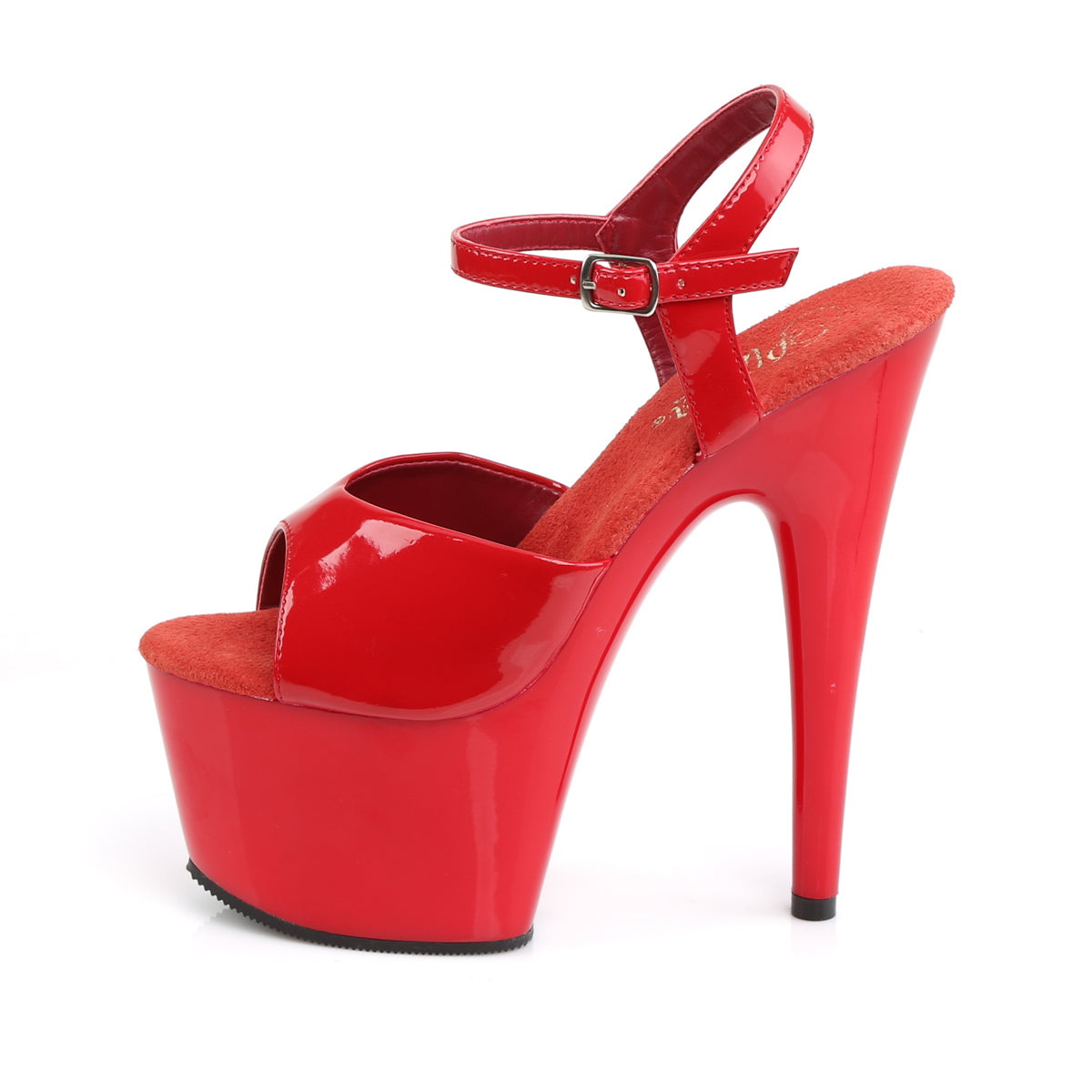ADORE-709 Red/Red Platform Sandal Pleaser