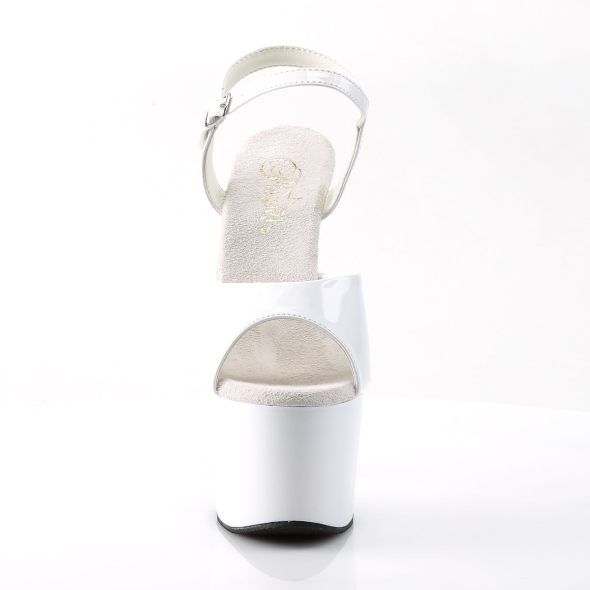 ADORE-709 White Platform Sandal Pleaser