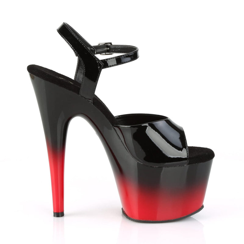 ADORE-709BR-H Black Patent/Black-Red Platform Sandal Pleaser US Size (Women's): 5
