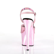 ADORE-709HGCH Baby Pink Hologram/Baby Pink Chrome Platform Sandal Pleaser US Size (Women's): 5