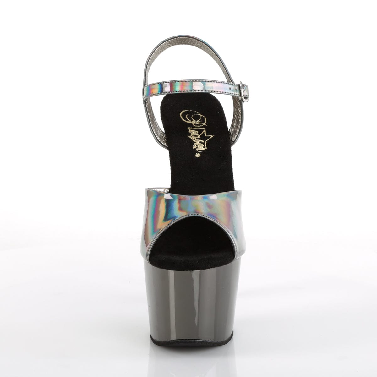 ADORE-709HGCH Pewter Hologram Sandals Platform Sandal Pleaser US Size (Women's): 5