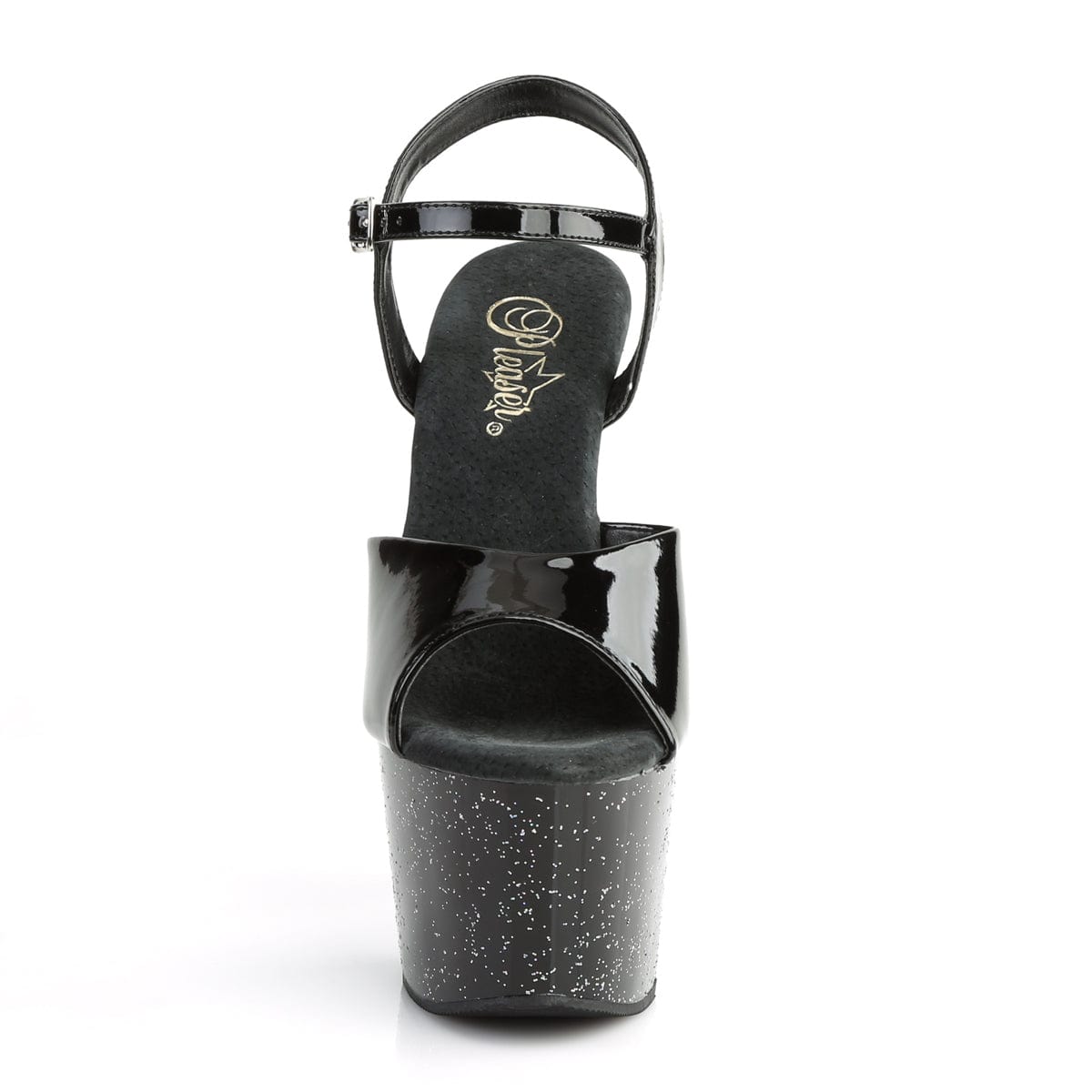 ADORE-709MG Black Patent/Black Platform Sandal Pleaser US Size (Women's): 5