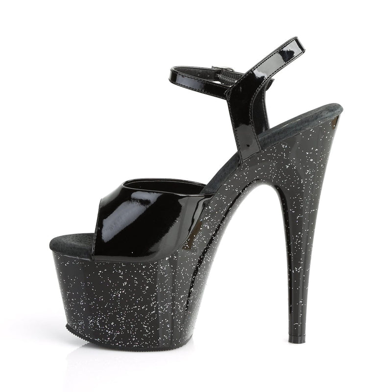 ADORE-709MG Black Patent/Black Platform Sandal Pleaser US Size (Women's): 5