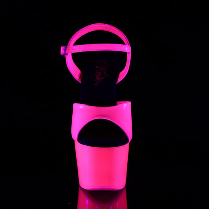 ADORE-709UV Neon Hot Pink Patent /Neon Hot Pink Platform Sandal Pleaser