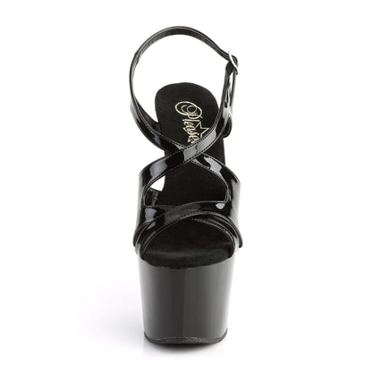 ADORE-730 Black Patent Platform Sandal Pleaser