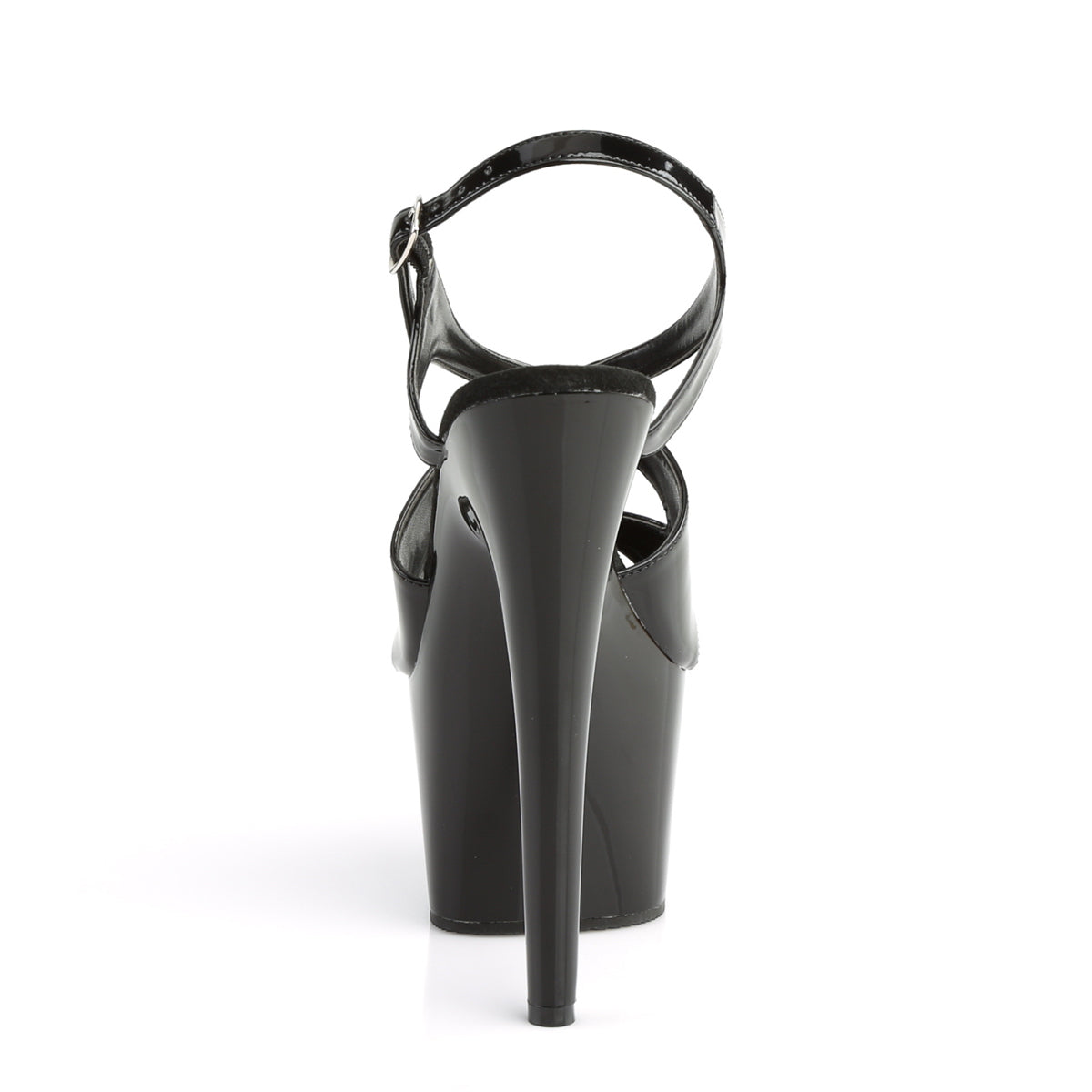 ADORE-730 Black Patent Platform Sandal Pleaser