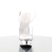 ALLURE-608 Clear/Clear Platform Sandal Pleaser US Size (Women's): 5