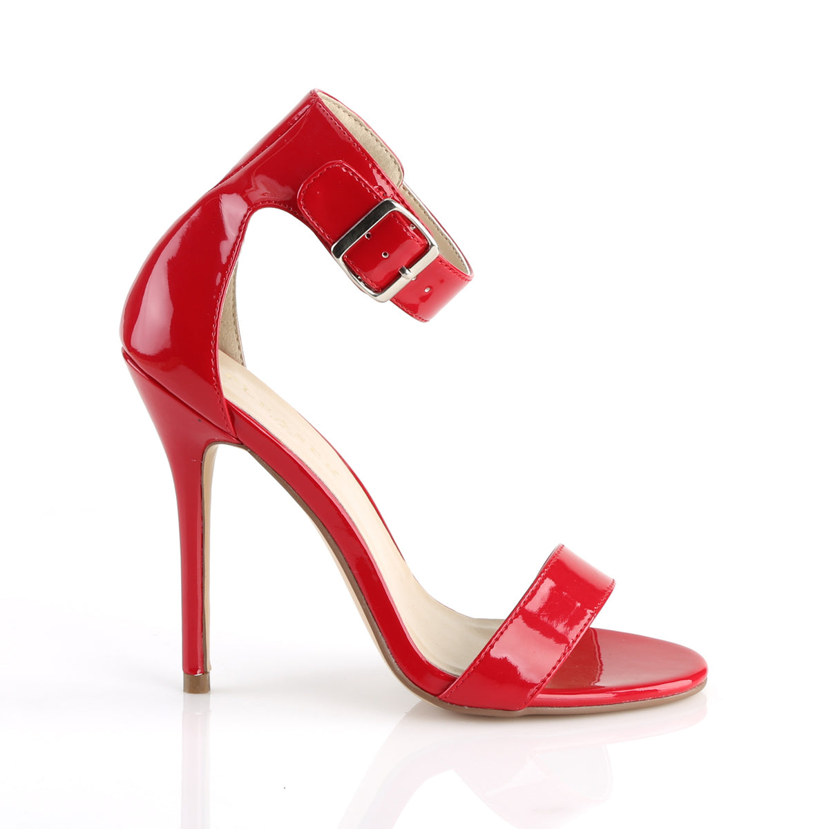 AMUSE-10 Red Patent Sandal Pleaser
