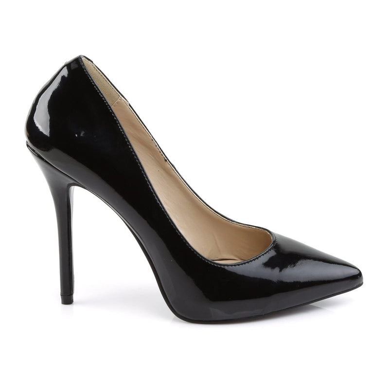 AMUSE-20 Black Patent Pump Pleaser US Size (Women's): 5
