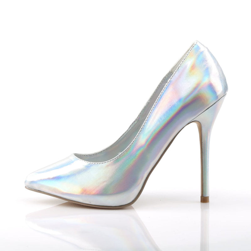 AMUSE-20 Silver Hologram Pu Pump Pleaser US Size (Women's): 5
