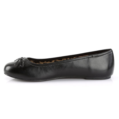 ANNA-01 Black Faux Leather Pleaser Pink Label