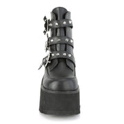 ASHES-55 Black Vegan Leather Demonia US Size (Women's): 6