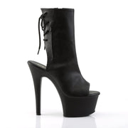 ASPIRE-1018 Black Faux Leather/Black Matte Ankle Boot Pleaser US Size (Women's): 5