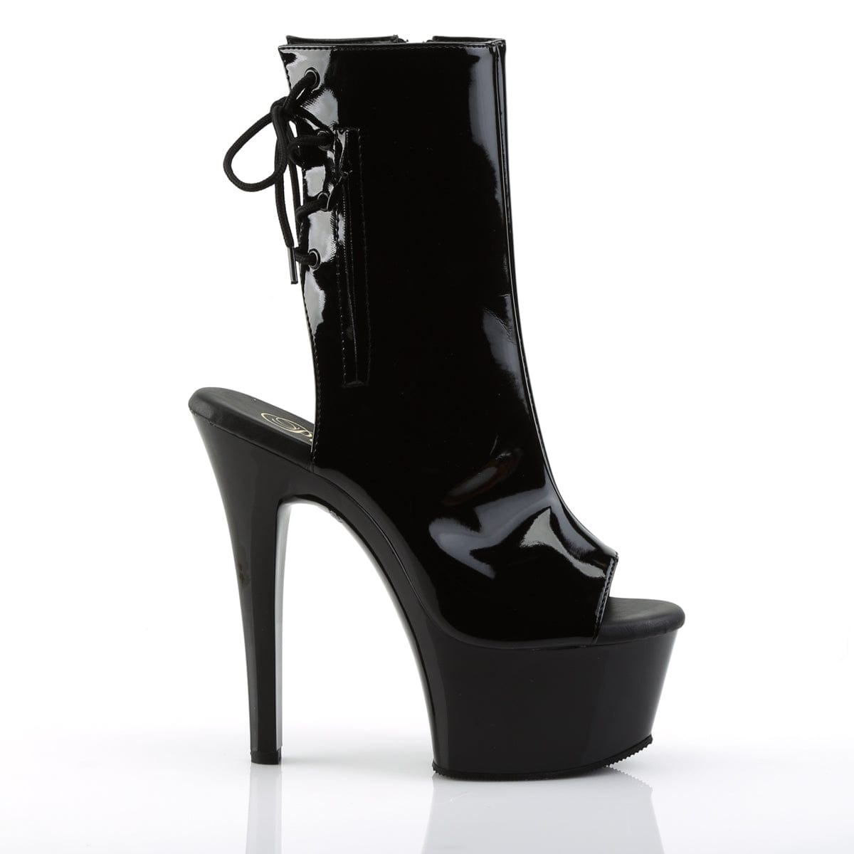 ASPIRE-1018 Black Patent/Black Ankle Boot Pleaser US Size (Women's): 5
