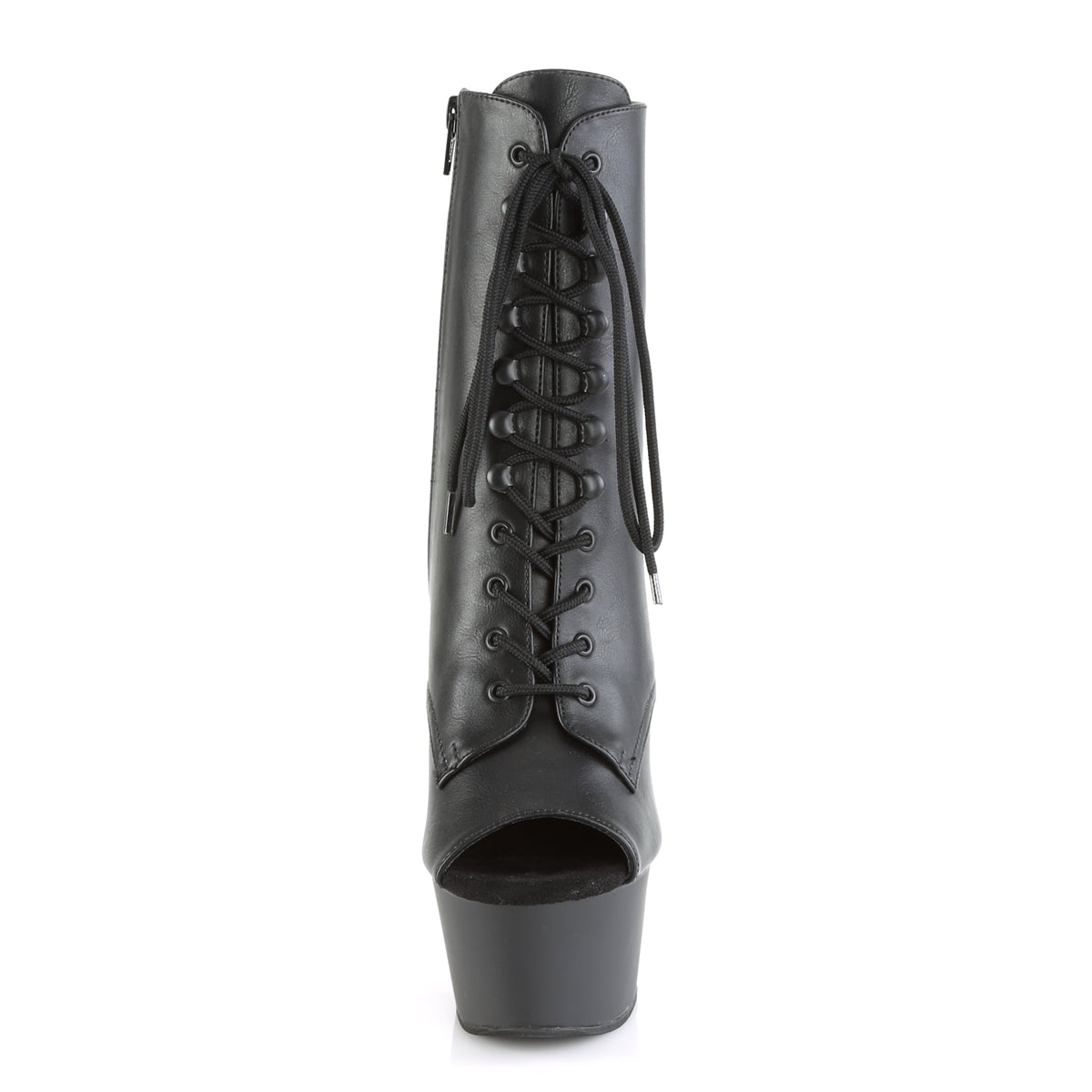 ASPIRE-1021 Black Faux Leather Ankle Boot Pleaser