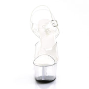 ASPIRE-608 Clear/Clear Platform Sandal Pleaser US Size (Women's): 5