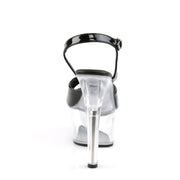 ASPIRE-609 Black Patent/Clear Platform Sandal Pleaser US Size (Women's): 5
