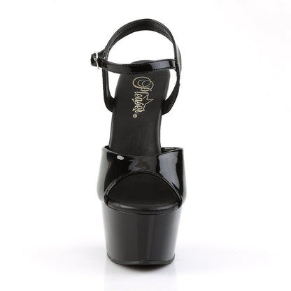 ASPIRE-609 Black Patent Platform Sandal Pleaser