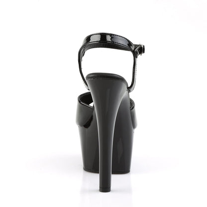 ASPIRE-609 Black Patent Platform Sandal Pleaser