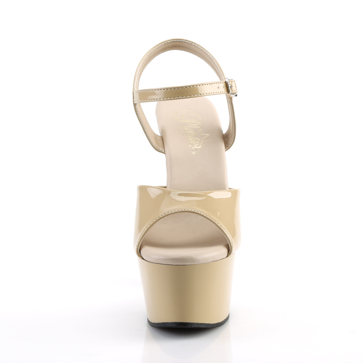 ASPIRE-609 Cream Patent/Cream Platform Sandal Pleaser