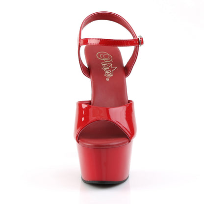 ASPIRE-609 Red Patent Platform Sandal Pleaser