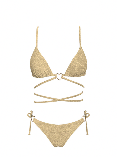 Rose Gold Shimmer Bikini Set