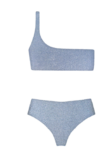 Sky Blue Shimmer Bikini Set