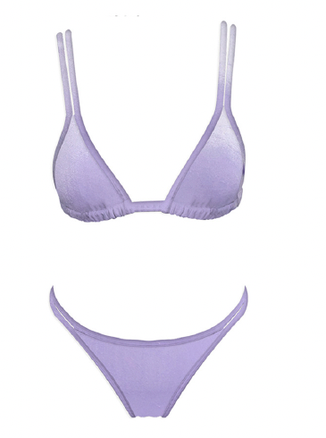 Violet Velvet Bikini Set
