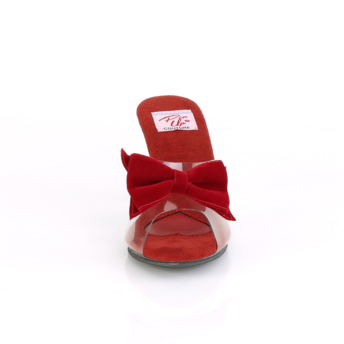 BELLE-301BOW Clear-Red/Clear Pin Up Couture