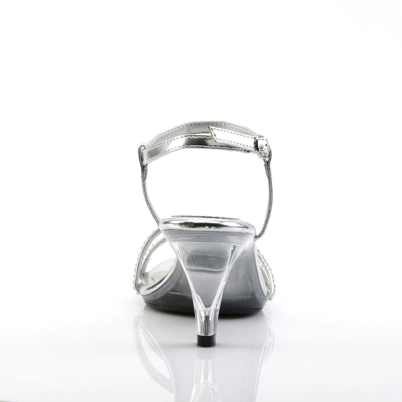 BELLE-316 Silver Metallic Pu/Clear CURRENT Fabulicious US Size (Women's): 5