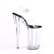 BEYOND-008 Clear-Black/Clear Platform Sandal Pleaser US Size (Women's): 5