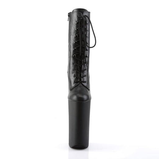 BEYOND-1020 Black Faux Leather/Black Matte Ankle Boot Pleaser US Size (Women's): 5