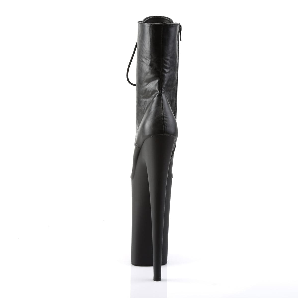 BEYOND-1020 Black Faux Leather/Black Matte Ankle Boot Pleaser US Size (Women's): 5