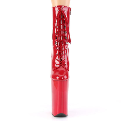 BEYOND-1020 Red Patent Ankle Boot Pleaser